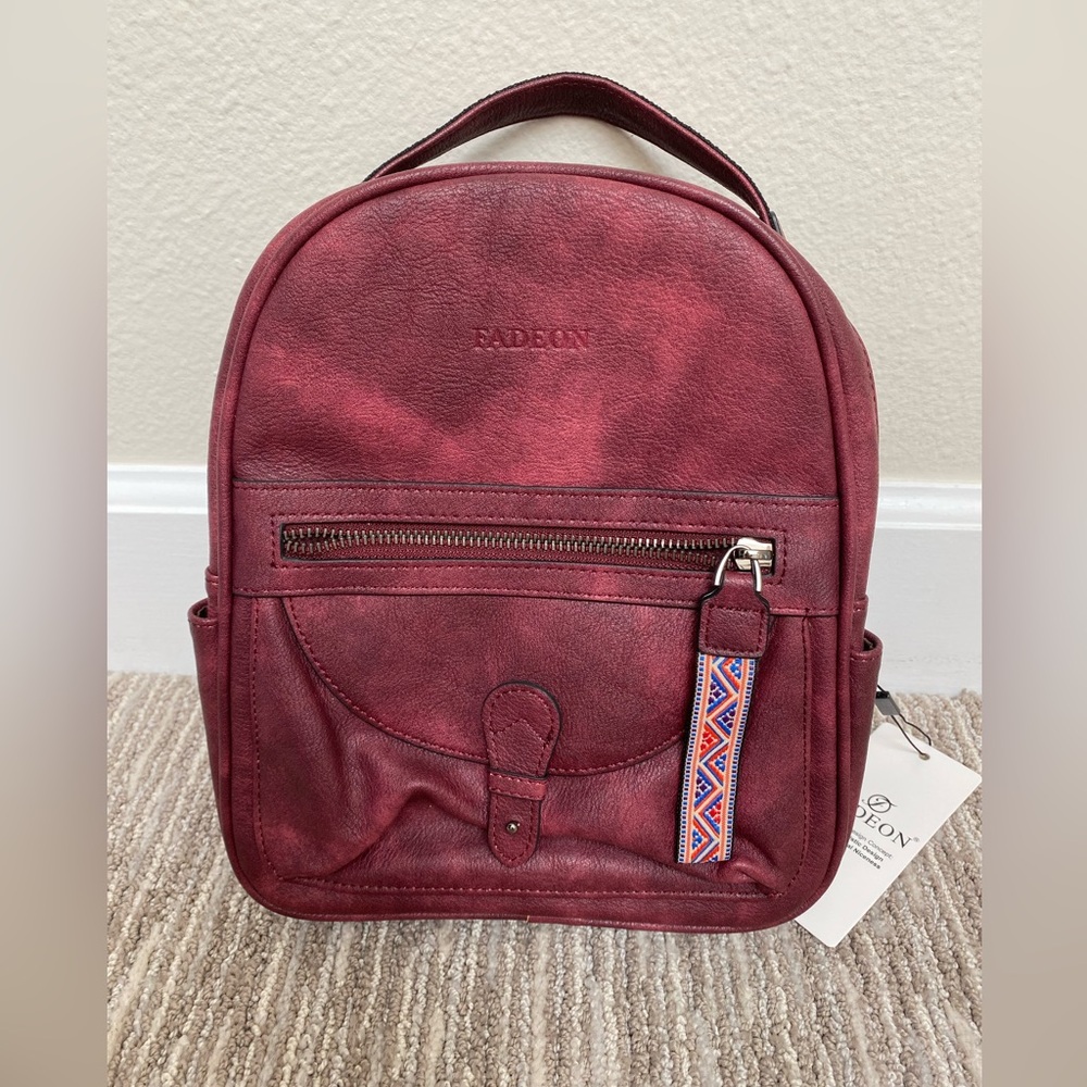 NWT Fadeon Boho leather backpack sling purse GREAT PRICE!